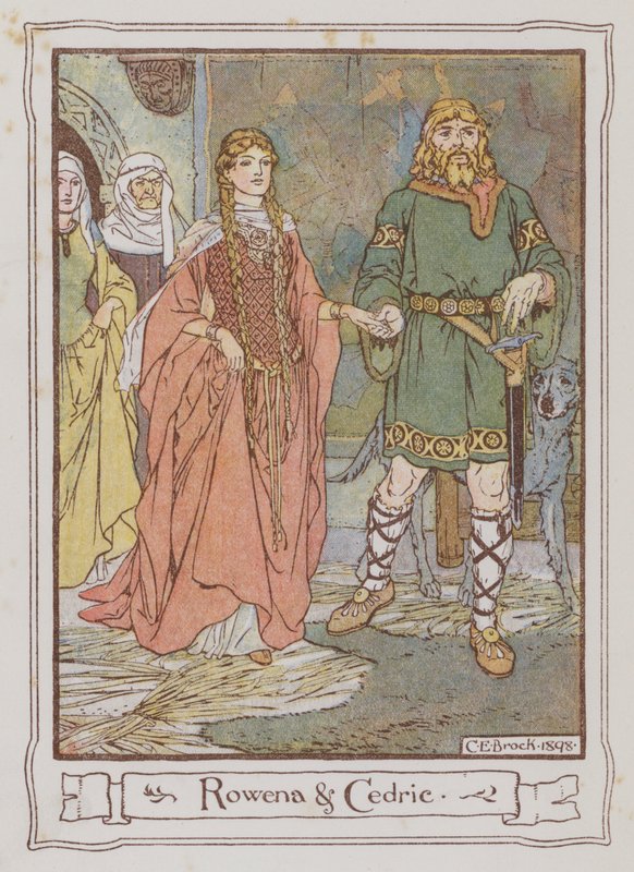 Illustration för Ivanhoe av Sir Walter Scott (litho i färg) av Charles Edmund Brock