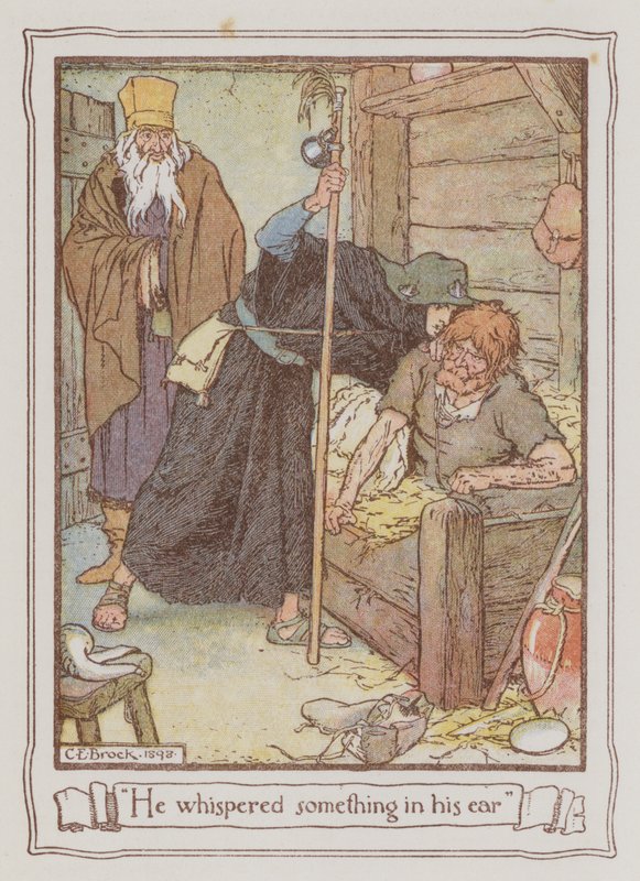 Illustration till Ivanhoe av Sir Walter Scott (färglitografi) av Charles Edmund Brock