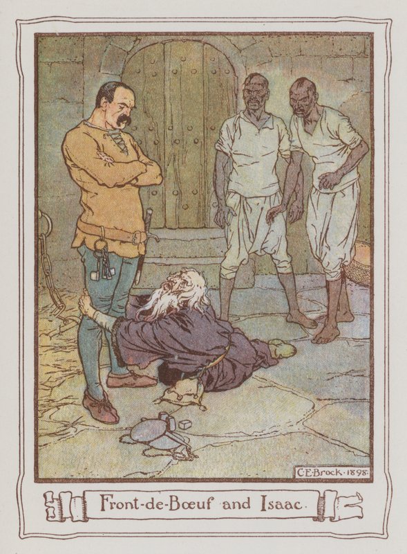 Illustration för Ivanhoe av Sir Walter Scott (litho i färg) av Charles Edmund Brock