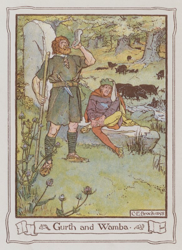 Illustration för Ivanhoe av Sir Walter Scott av Charles Edmund Brock