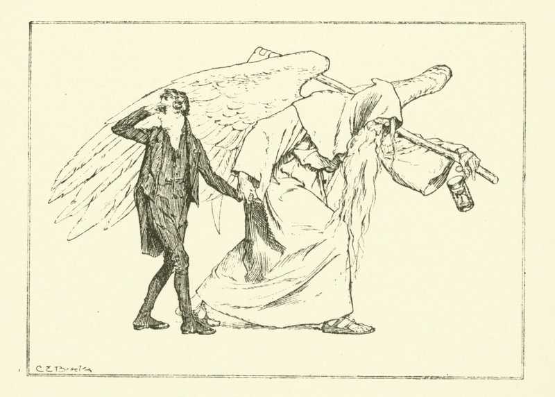 Illustration till The Essays of Elia av Charles Lamb (gravyr) av Charles Edmund Brock