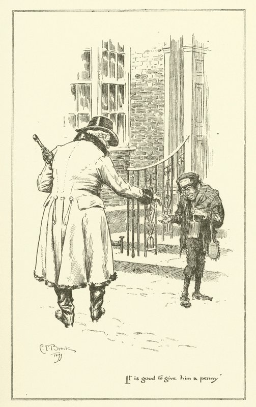 Illustration till The Essays of Elia av Charles Lamb (gravyr) av Charles Edmund Brock