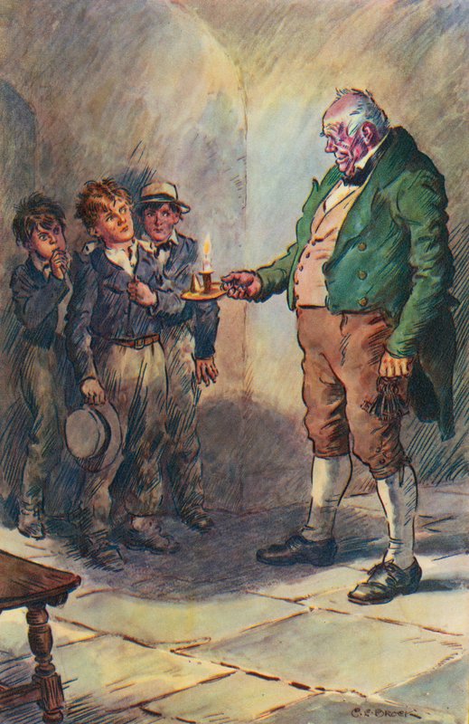 Illustration för Tom Browns skoldagar av Thomas Hughes av Charles Edmund Brock