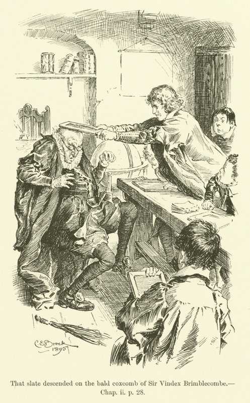 Illustration för Westward Ho! av Charles Kingsley (gravyr) av Charles Edmund Brock