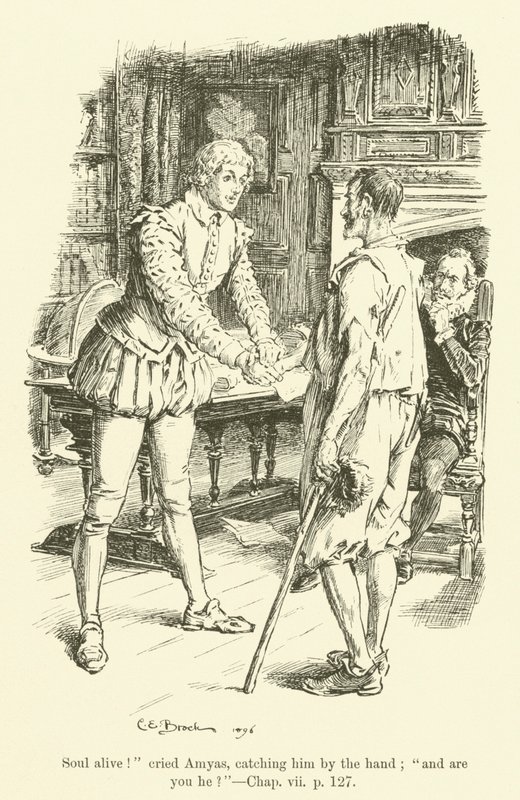 Illustration för Westward Ho! av Charles Kingsley (gravyr) av Charles Edmund Brock
