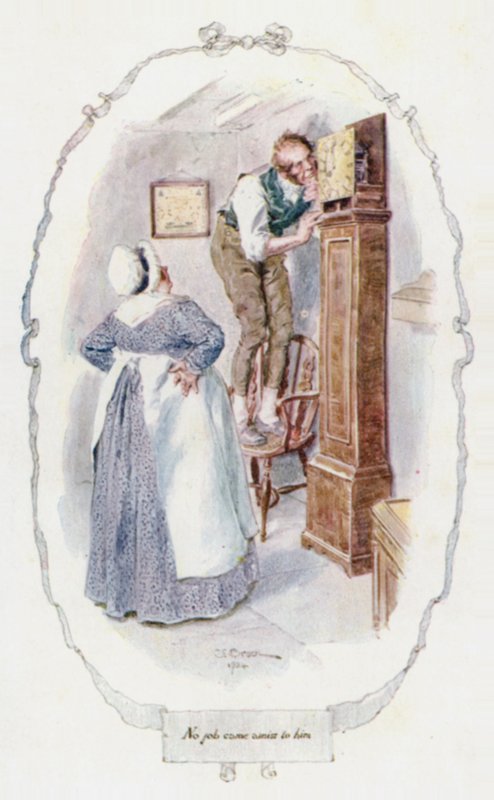 Inget jobb gick fel för honom (färg litho) av Charles Edmund Brock