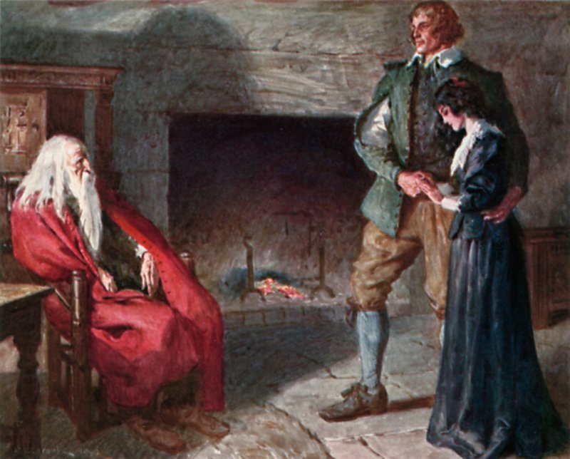 Ni två dårar! sade han till sist, med ett djupt förakt som inga ord kan uttala: "Ni två dårar!" av Charles Edmund Brock