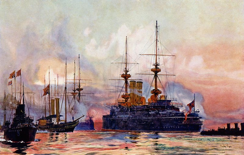 Prince George i Spithead: Drottning Victorias sjömans Requiem av Charles Edward Dixon