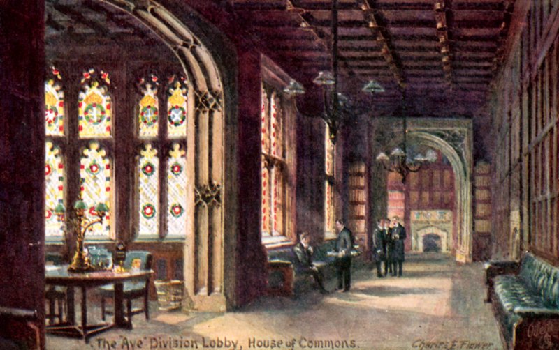 Aye Division Lobby, House of Commons av Charles Edwin Flower