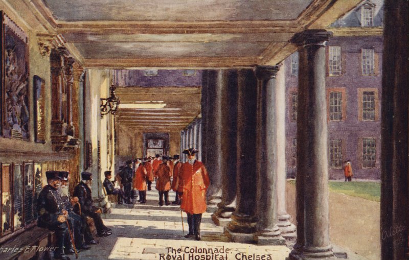Kolonnaden, Royal Hospital Chelsea av Charles Edwin Flower