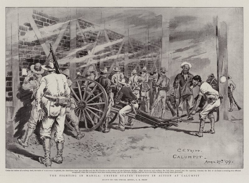 Striderna i Manila, USA:s trupper i aktion vid Calumpit av Charles Edwin Fripp