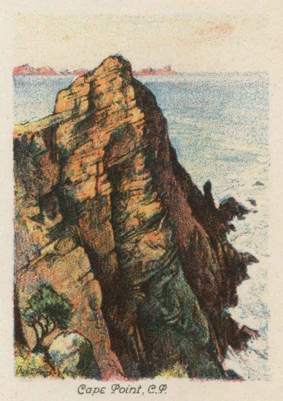 Sydafrika: Cape Point, CP (färglitografi) av Charles Ernest Peers