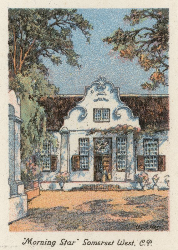 Sydafrika: "Morning Star", Somerset West, CP (färglitografi) av Charles Ernest Peers