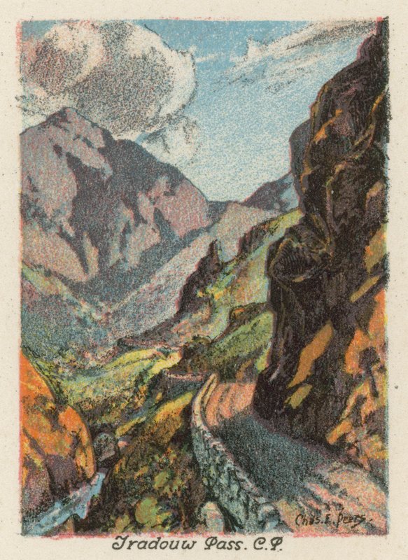 Sydafrika: Tradouw Pass, CP (färglitografi) av Charles Ernest Peers