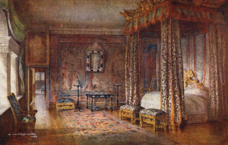 Knole House: Ambassadörens rum (färglitografi) av Charles Essenhigh Corke