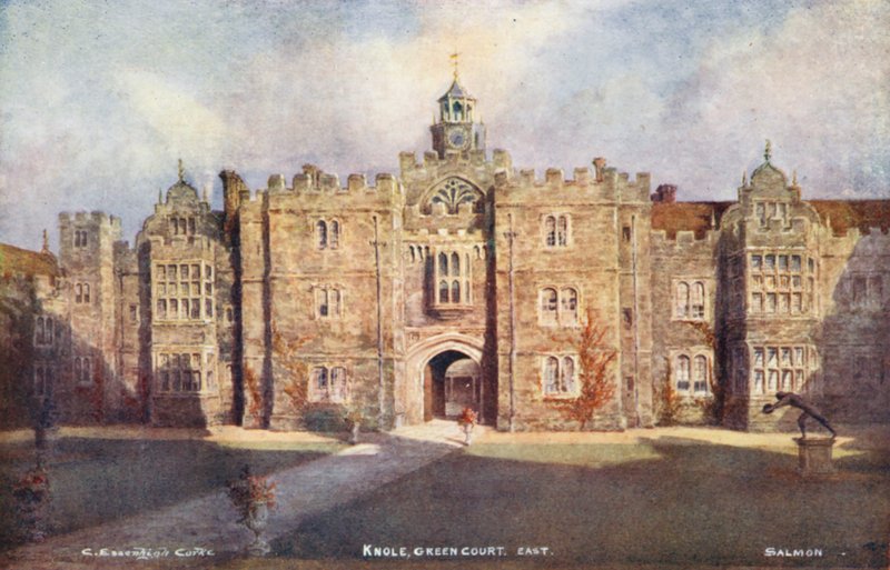 Knole House: Green Court, East (färglitografi) av Charles Essenhigh Corke