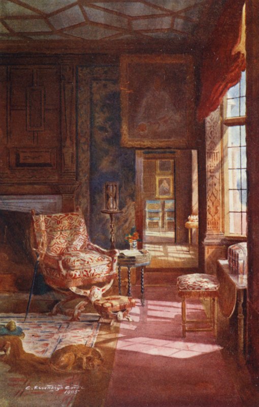 Knole House: Spangled Bedroom, Doorway (färglitografi) av Charles Essenhigh Corke