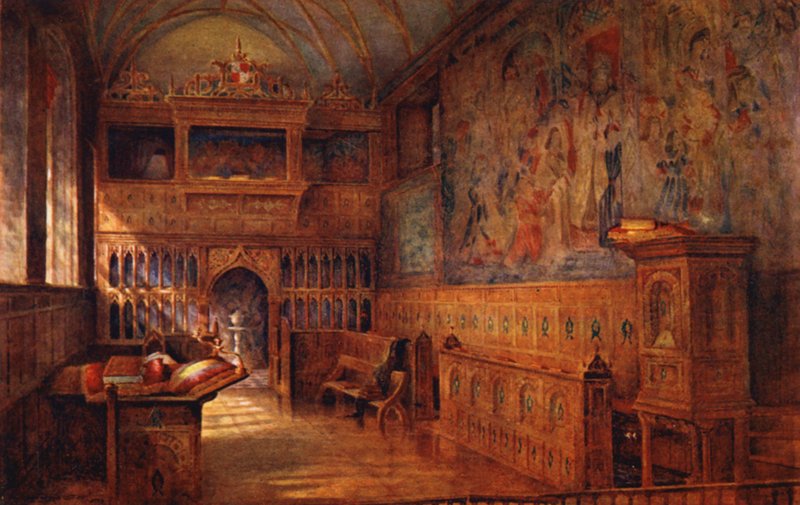 Knole House: Kapellet (färglitografi) av Charles Essenhigh Corke