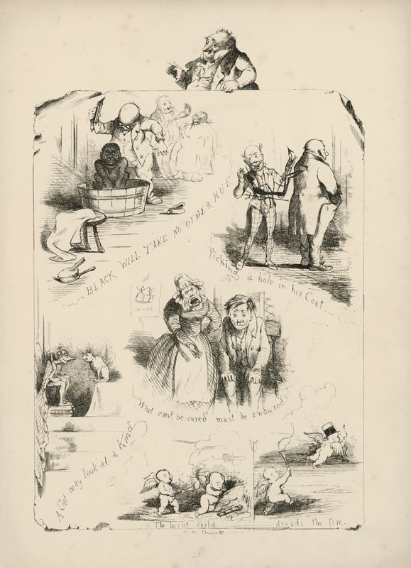 Sida från Ordspråksboken med bilder av Charles H Bennett av Charles Henry (after) Bennett