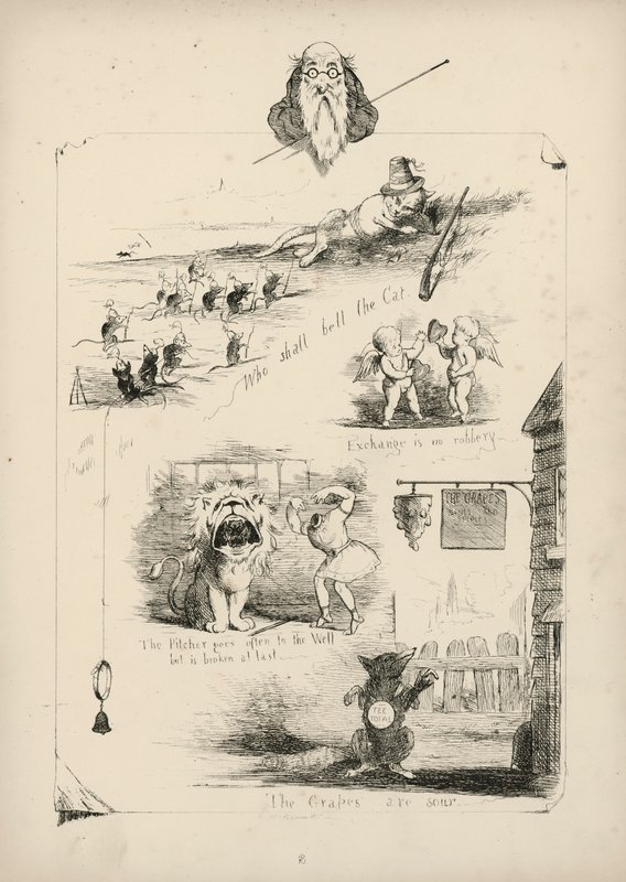 Sida från Ordspråksboken med bilder av Charles H Bennett av Charles Henry (after) Bennett