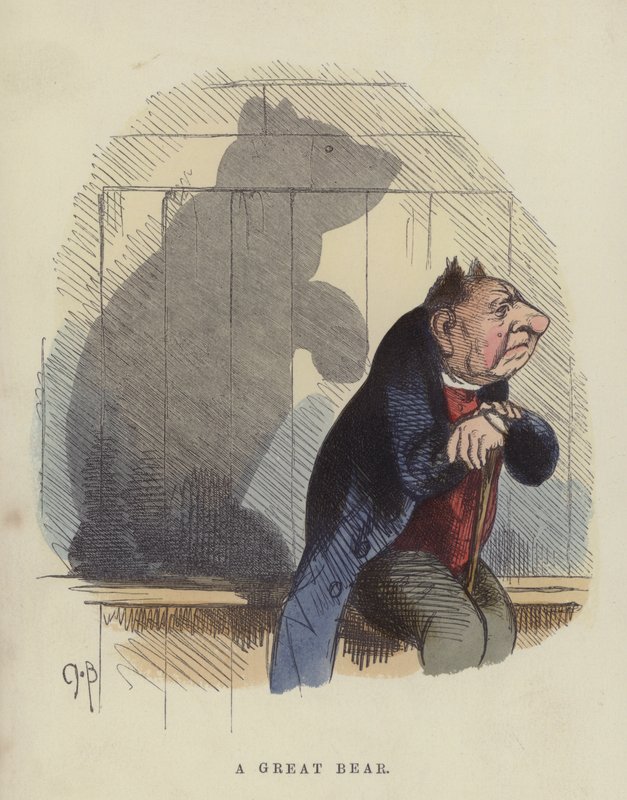 En stor björn (färgad gravyr) av Charles Henry Bennett