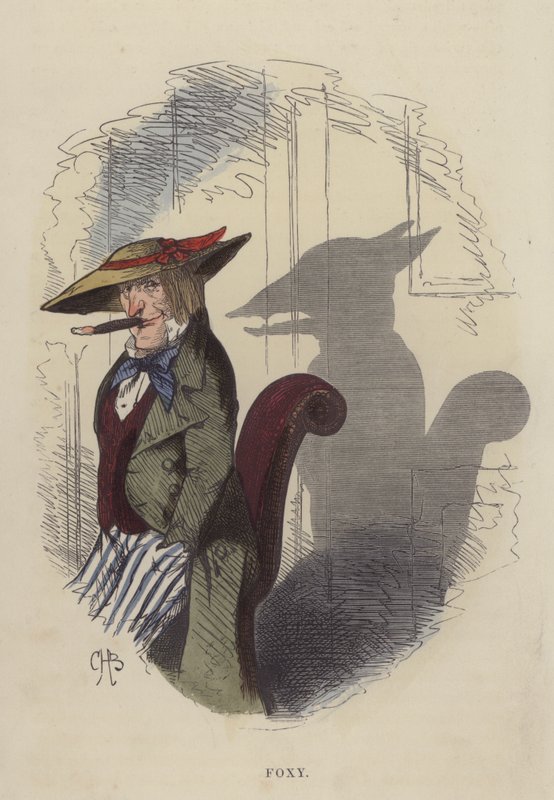Foxy (färgad gravyr) av Charles Henry Bennett