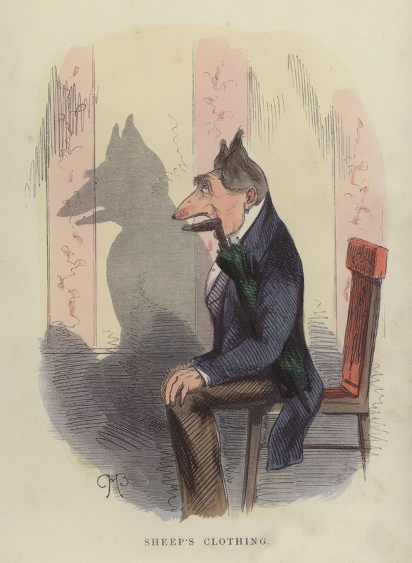 Fårkläder (färgad gravyr) av Charles Henry Bennett