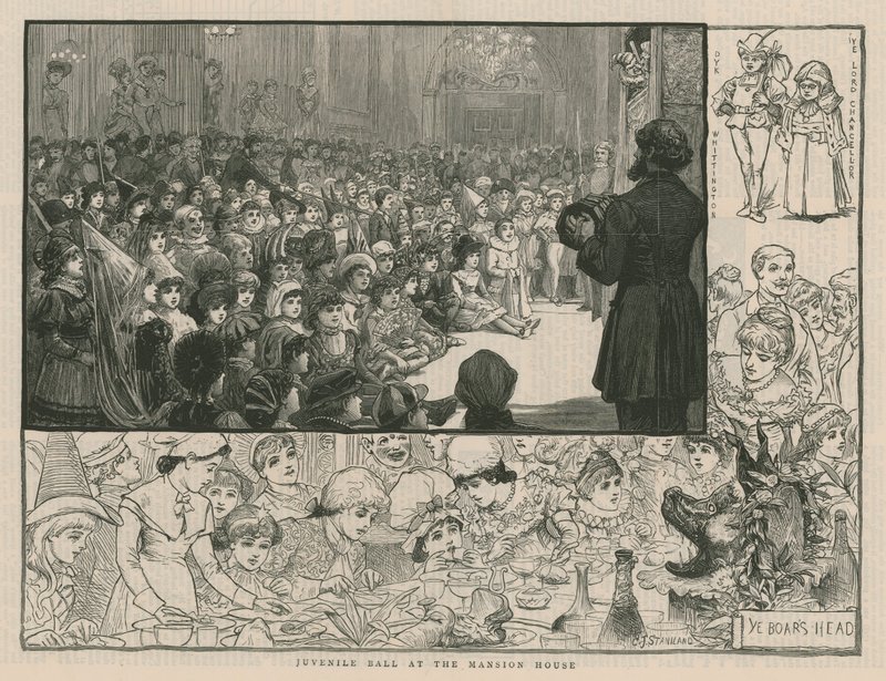 Ungdomsboll på Mansion House (gravyr) av Charles J. Staniland