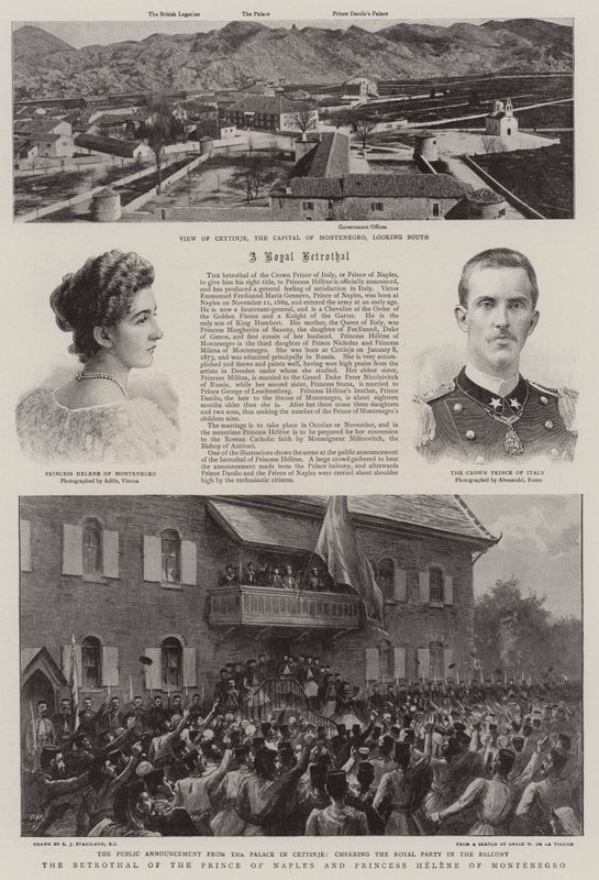 Trolovningen av prinsen av Neapel och prinsessan Helene av Montenegro av Charles J. Staniland