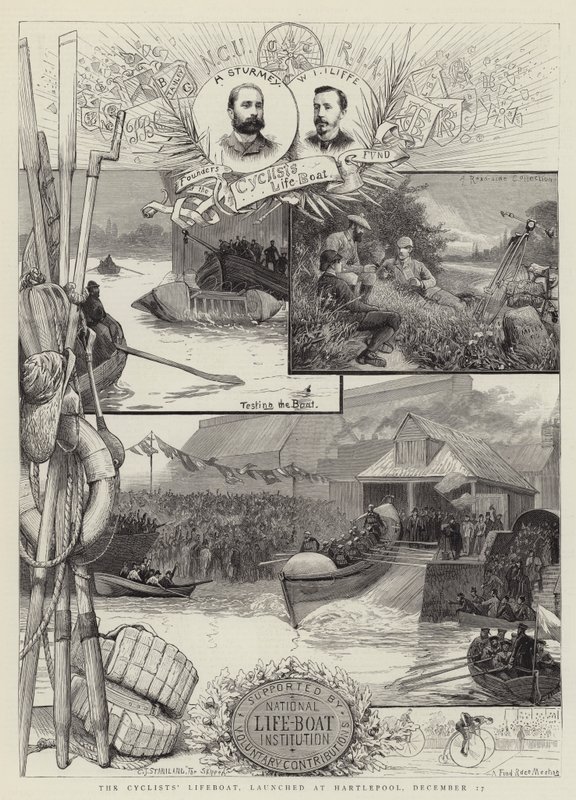 Cyklisternas livbåt, sjösatt i Hartlepool den 17 december. av Charles J. Staniland