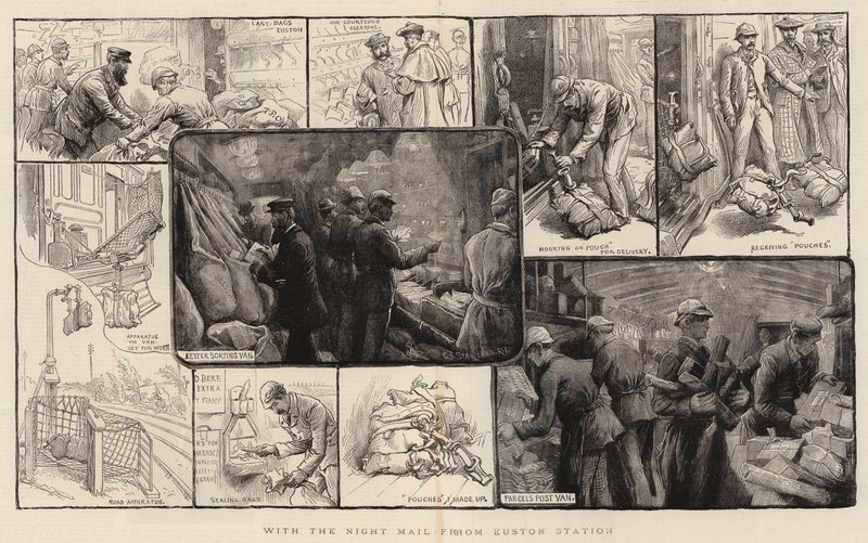 Med Night Mail från Euston Station av Charles J. Staniland
