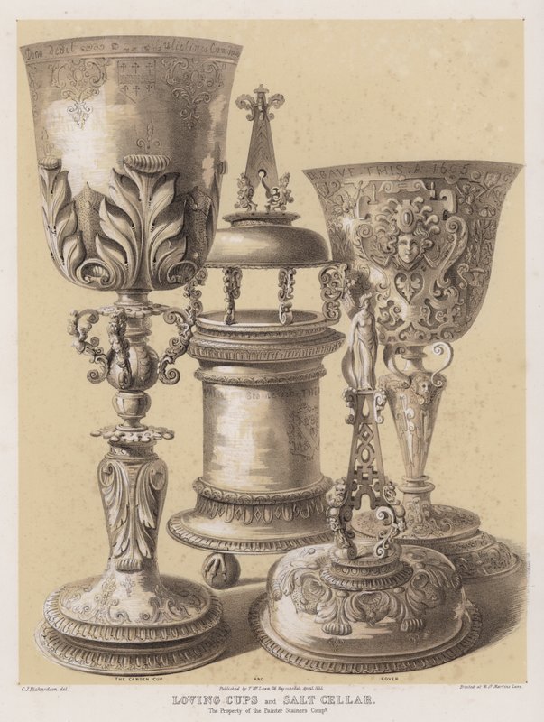 Kärleksfulla koppar och saltkällare, egendomen av Painter Stainers Company av Charles James Richardson