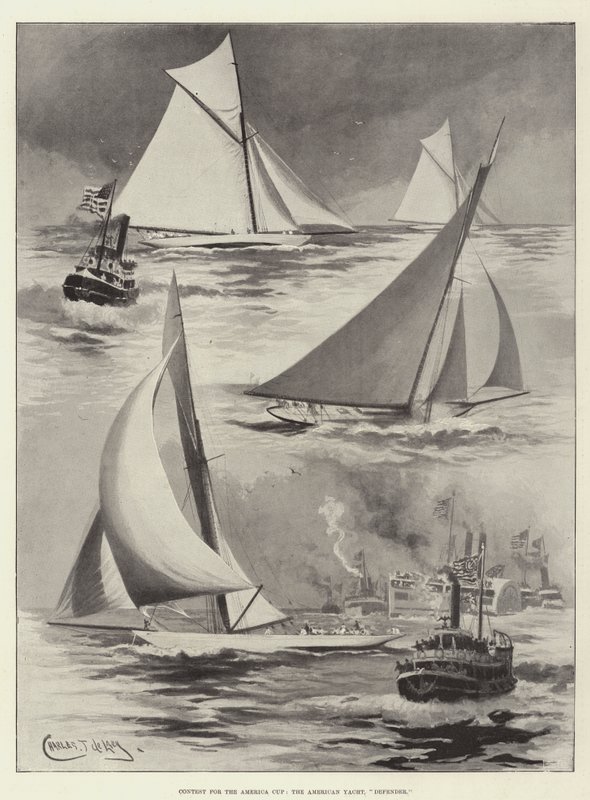 Tävling om America Cup, American Yacht, Defender av Charles John de Lacy