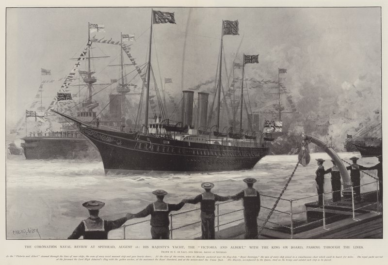 The Coronation Naval Review vid Spithead, 16 augusti, His Majesty