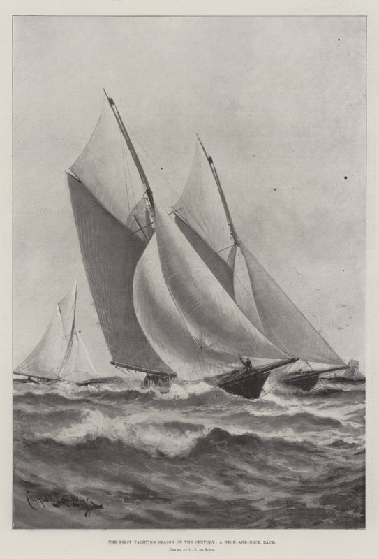 Århundradets första seglingssäsong, en hals-och-halskapplöpning av Charles John de Lacy