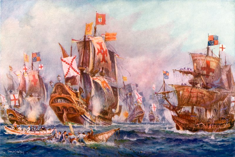 Elizabeths sjömäns ärofyllda seger över den spanska armadan av Charles John de Lacy