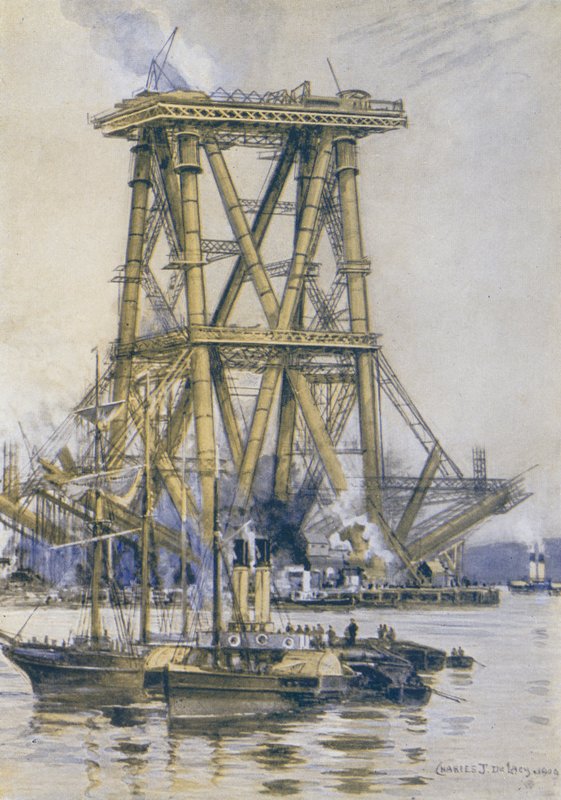 Att göra Forth Bridge av Charles John de after Lacy