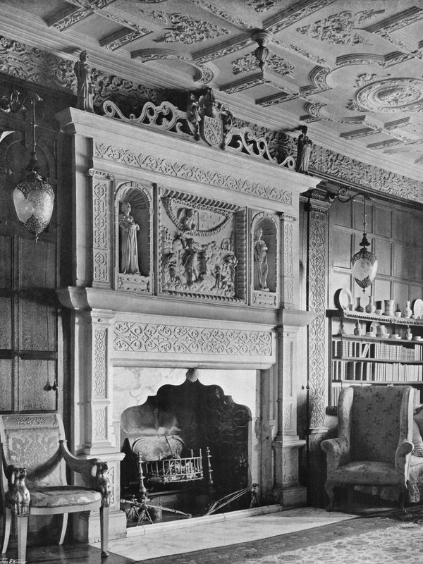 Skorstensstycke på Hardwick House, Oxfordshire av Charles Latham
