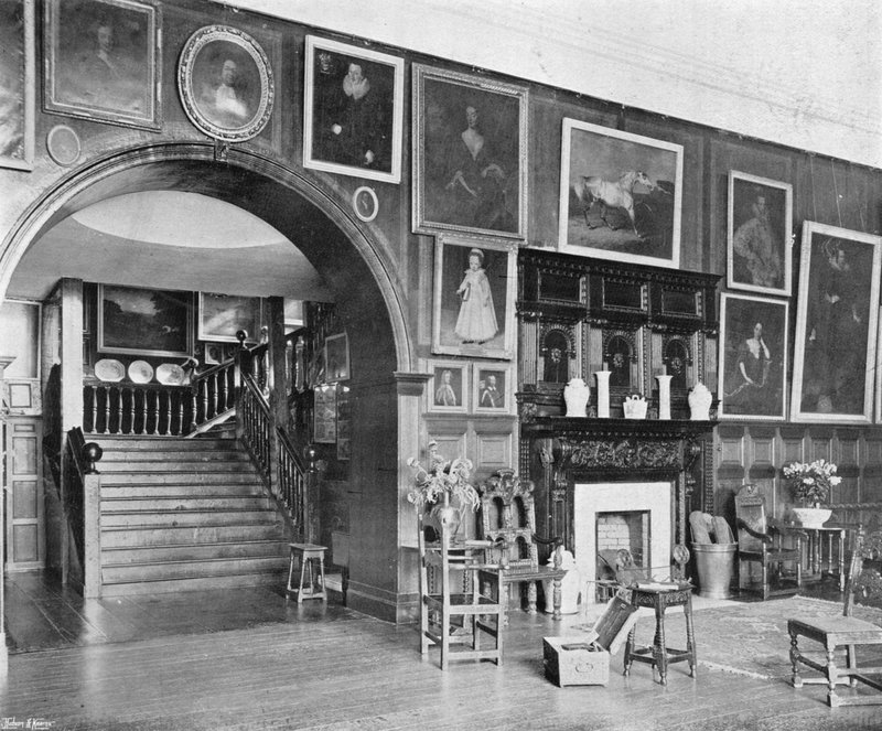 Norton Conyers: The Hall and Staircase (s/v foto) av Charles Latham