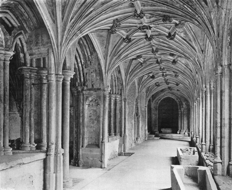 The East Cloister vid Laycock Abbey, Wilts av Charles Latham