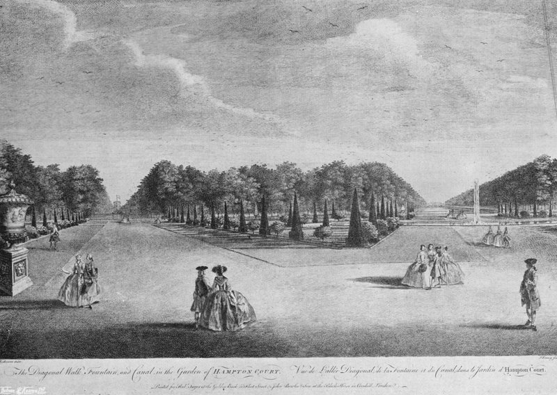 Idegranen på Hampton Court på 1700-talet av Charles Latham