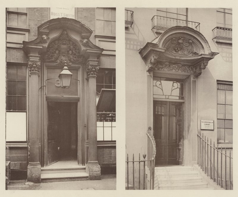 Two London Doorways, Mark Lane, East Central, Grosvenor Road, South West  av Charles Latham