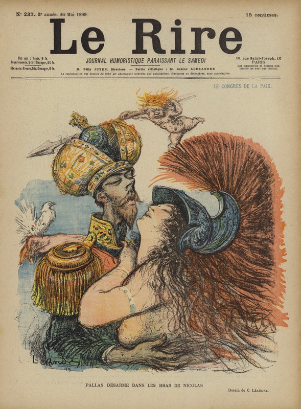 Tsar Nicholas II av Ryssland, Illustration för Le Rire av Charles Leandre