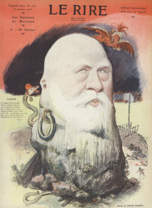 Ferdinand Sarrien, fransk politiker. Illustration för skratt av Charles Leandre