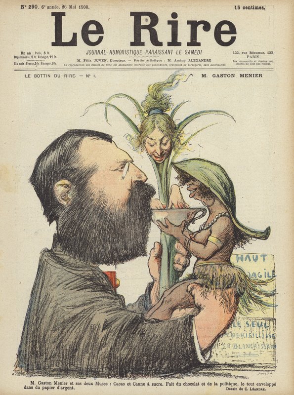 Gaston Menier, Illustration för Le Rire av Charles Leandre
