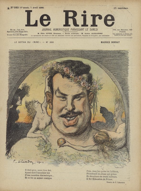 Maurice Donnay, Illustration för Le Rire av Charles Leandre