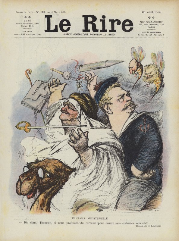 Ministeriell fantasi. Illustration för Le Rire av Charles Leandre