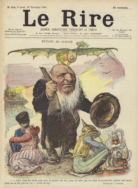 Paul Kruger, Illustration för Le Rire av Charles Leandre