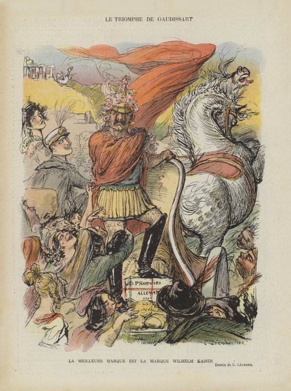 Satir över den marockanska krisen 1905. Illustration för Le Rire av Charles Leandre