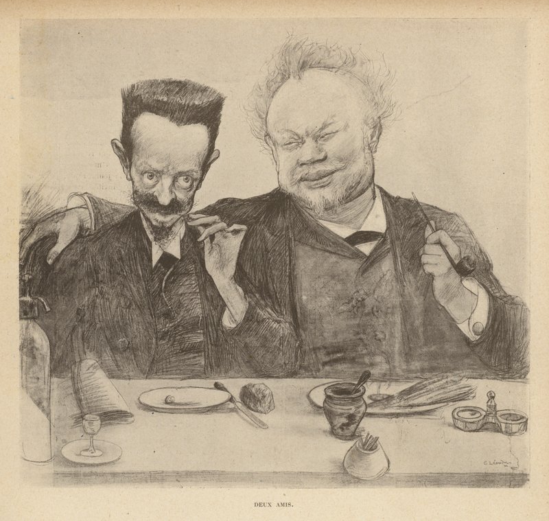 Två vänner (litho) av Charles Leandre